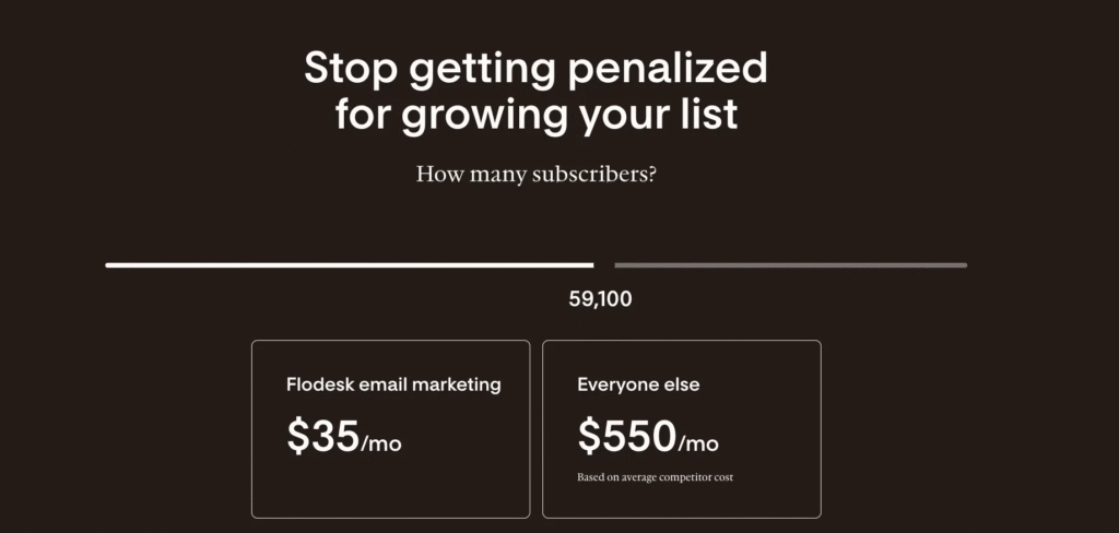 Image showing Flodesk's pricing